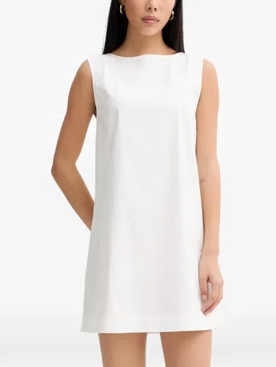 Blugirl Lace-panel Sleeveless Mini Dress In White