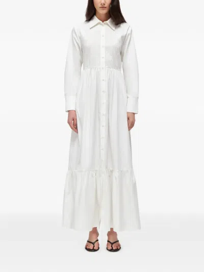 Blugirl Lace-panelled Tiered Dress In White