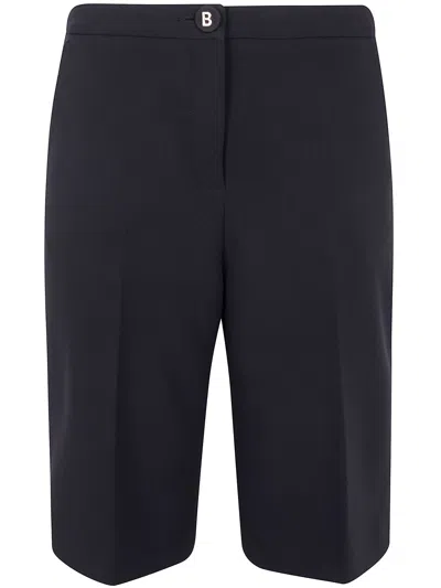 Blugirl Light Crepe Bermuda Short In Black  