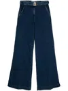 BLUGIRL LOGO-BUCKLE JEANS