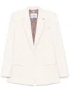 Blugirl Logo-plaque Blazer In Neutrals