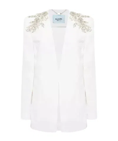 Blugirl Long Sleeve Blazer In White