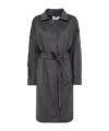 Blugirl Long-sleeved Coat In Gray