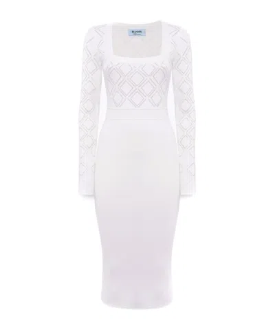 Blugirl Long-sleeved Dress In White