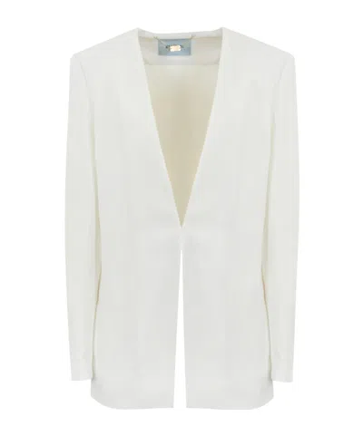 Blugirl Long-sleeved Suit Jacket In White