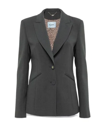 Blugirl Long-sleeved Suit Jacket In Brown