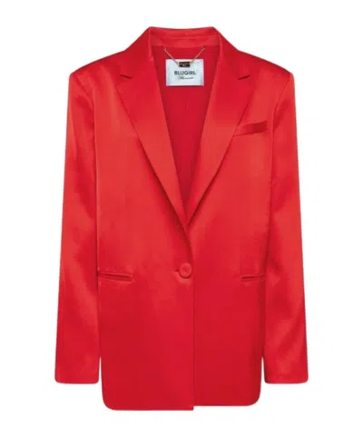 Blugirl Long-sleeve Blazer In Red
