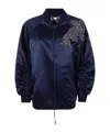 Blugirl Douchesse Patchwork Bomber Jacket In Blue