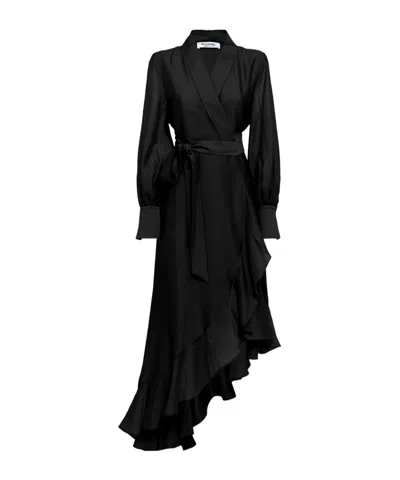Blugirl Long-sleeved Dress In Black