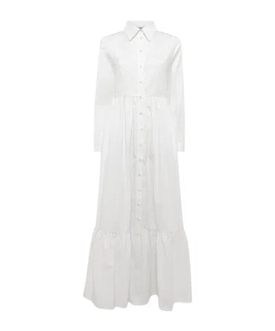 Blugirl Long-sleeved Dress In White