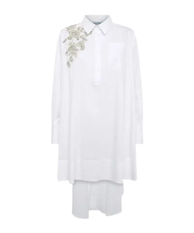 Blugirl Long-sleeved Dress In White