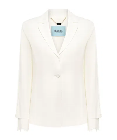 Blugirl Long-sleeved Suit Jacket In White