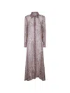 Blugirl Chiffon Animal Print Extra Long Shirt In Brown