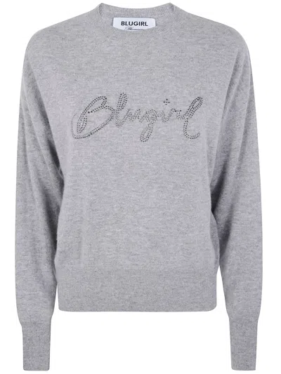 BLUGIRL BLUGIRL MIX CASHMERE BASIC SWEATER
