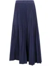 Blugirl Mix Viscose Lmelange Knit Skirt In Blue