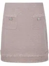 Blugirl Embellished Tweed Skirt In Pink
