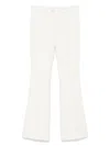 Blugirl Wide Leg Trousers With Button And Zip Fastening In White