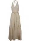 Blugirl Tencel Gret Dress In Neutrals
