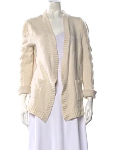 Pre-owned Blugirl Open Front Sweater In Neutral