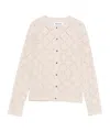 Blugirl Open-work Long-sleeved Knitted Sweater In White