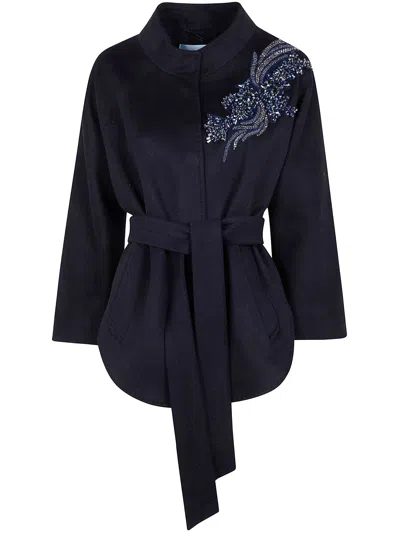 Blugirl Bottega Veneta Embroidered Piquet Polo Shirt In Pink