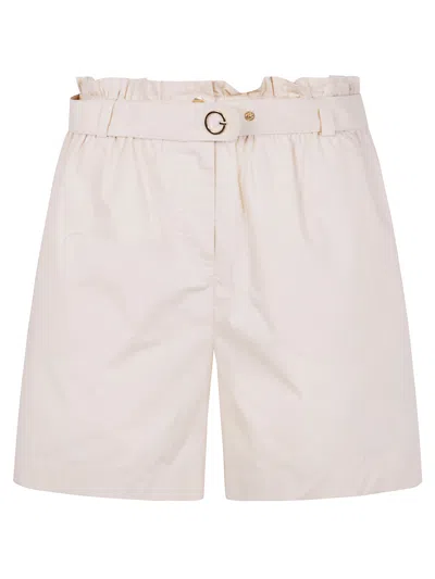 Blugirl Parachute Canvas Bermuda Shorts In Neutrals