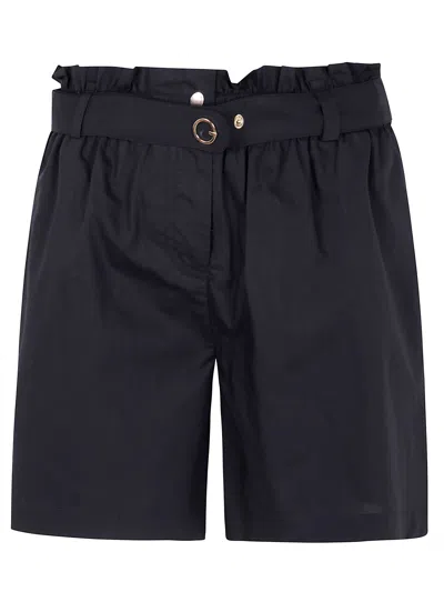 Blugirl Parachute Canvas Bermuda Shorts In Black