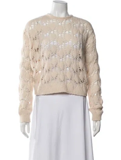 Pre-owned Blugirl Patterned Crew Neck Sweater In Neutrals