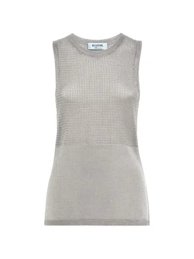 Blugirl Perforated Knit Top In Multi