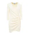 Blugirl Wrap Dress With Deep V-neckline In White