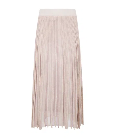 Blugirl Stripes Lux Skirt In Neutral