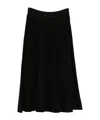 Blugirl Pleated Midi Skirt With Fitted Waistband In Black