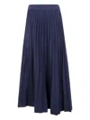 Blugirl Mix Viscose Lmelange Knit Skirt In Blue