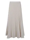 Blugirl Pleated Midi Skirt In Gray