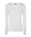 Blugirl Ecs Viscose Round Neck Sweater In White