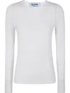 Blugirl Ecs Viscose Round Neck Sweater In White