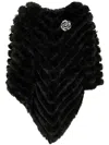 Blugirl Faux-fur Poncho In Black