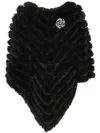Blugirl Faux-fur Poncho In Black