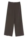 Blugirl Tailored Wide-leg Cropped Pants In Brown