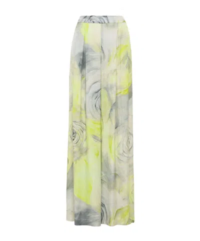 Blugirl Printed Casual Pants In Green