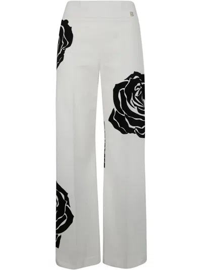 Blugirl Printed Popeline Stretch Trousers By