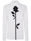 Blugirl Ecs Regular Popeline Embroider Shirt In White