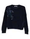 Blugirl Classic Knit Sweater With Round Neckline In Black