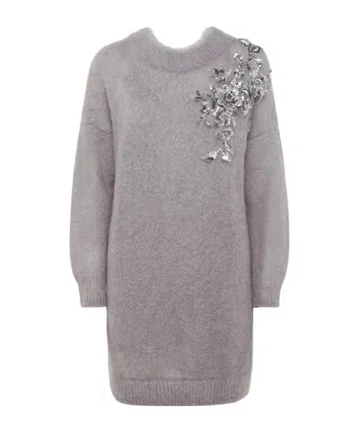 Blugirl Ribbed Knit Dress In Gold