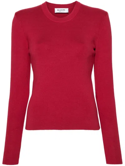Blugirl Ribbed Sweater In Red