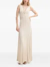 Blugirl Ribbed Twist-front Maxi Dress In Neutral