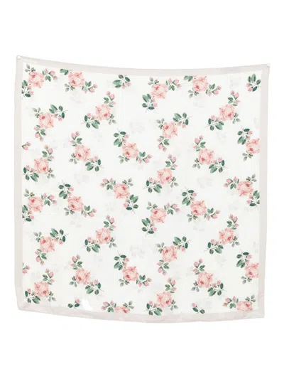 Blugirl Kids' Rose Print Scarf In Multi