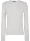 Blugirl Ecs Viscose Round Neck Sweater In White