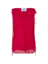 Blugirl Ruffled Silk Top In Multi