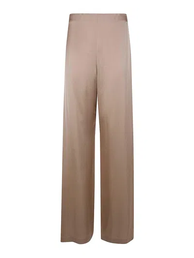 Blugirl Satin Long Trousers In Brown